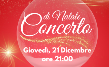 locandina concerto di natale, giovedì 21 dicembre, alle ore 21:00, presso la Basilica di San Pietro, Perugia