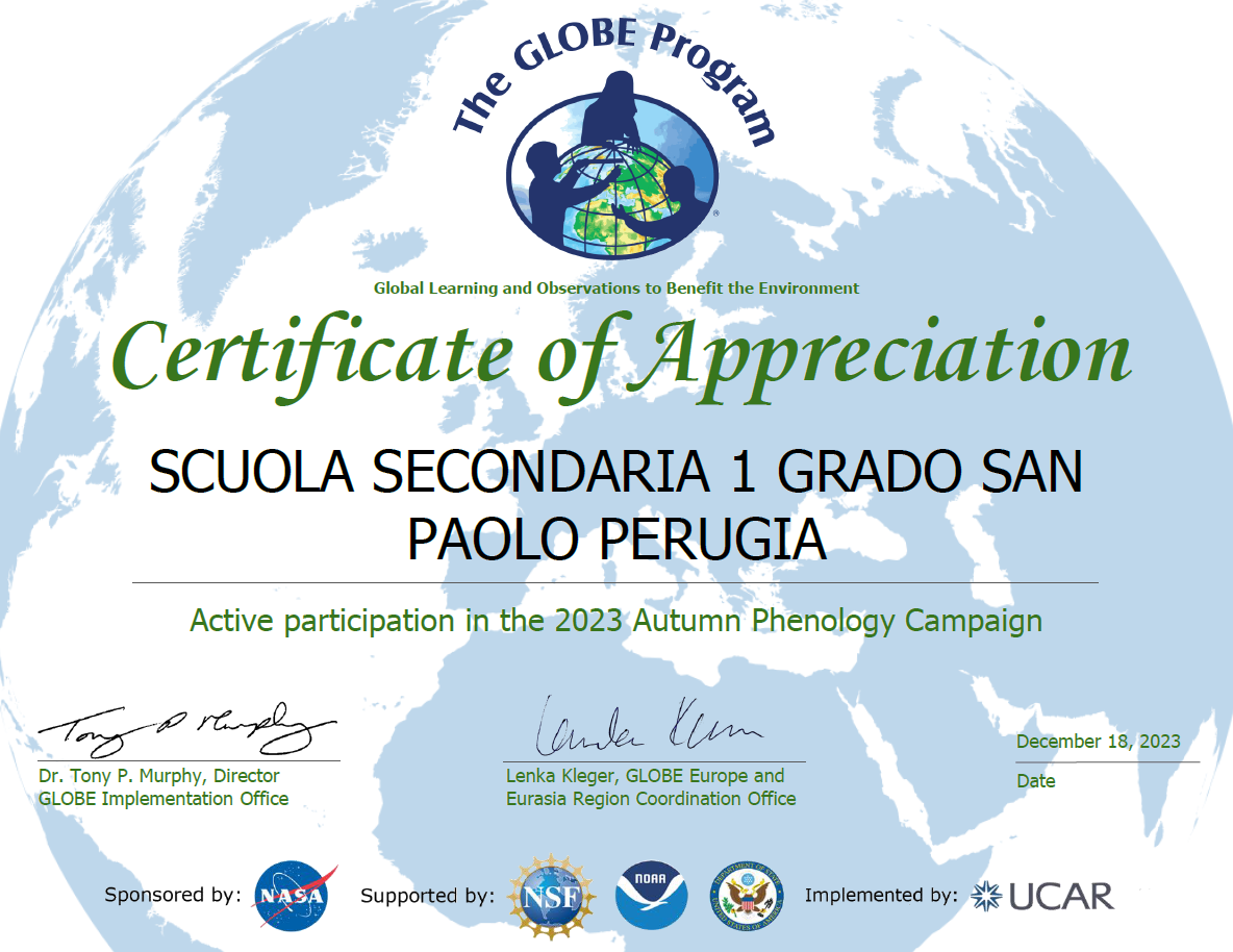 certificato globe program